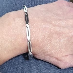 Beautiful Mexico Sterling Silver Cuff Bracelet L